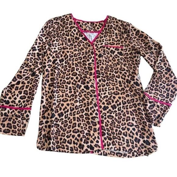 SUMMERSALT The Cloud 9 Silky Pajama Set NEW Size XL EXTRA LARGE Leopard print - Picture 3 of 7